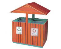 A-1004理工 分类垃圾桶|屋顶式钢木垃圾桶|环卫垃圾桶