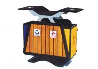 A-1304新造型钢木垃圾桶|街道钢木垃圾桶