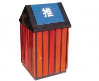 RK-2706推式钢木垃圾桶|摇式钢木垃圾桶