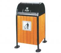 RK-2804柜式钢木垃圾桶|环保钢木垃圾桶