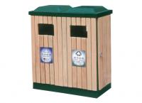 A-1038分类垃圾桶|钢木垃圾桶|小区钢木垃圾桶