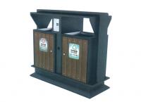 A-1052分类垃圾桶|钢木垃圾桶|小区钢木垃圾桶