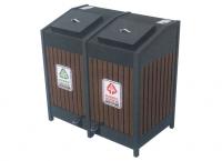 A-1053分类垃圾桶|钢木垃圾桶|小区钢木垃圾桶
